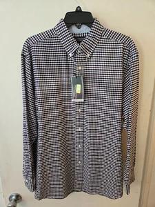 NWT-ROUNDTREE & YORK COTTON WEEKEND OXFORD BOTTON DOWN MULTI COLOR -LARGE - Picture 1 of 4