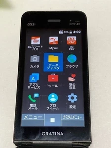 au SIM unlocked KYOCERA GRATINA KYF42 Black From JAPAN USED - Picture 1 of 3