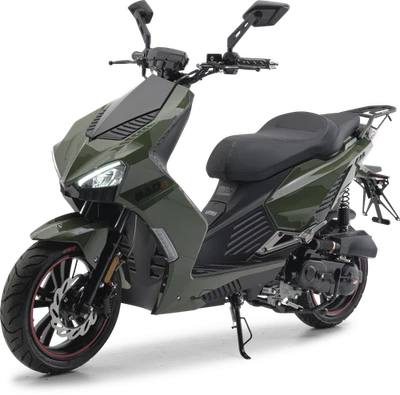 Motorroller 50 ccm Burnout BAD s Grün  45 km/h - Bild 1 von 4