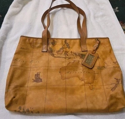Bolsa de viagem vintage Alviero Martini Classe grande de ombro Itália muito boa - Imagem 1 de 4