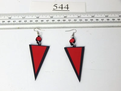 80's style Triangle earrings two tone Print On Demand 3D printed earrings! - Image 1 of 4