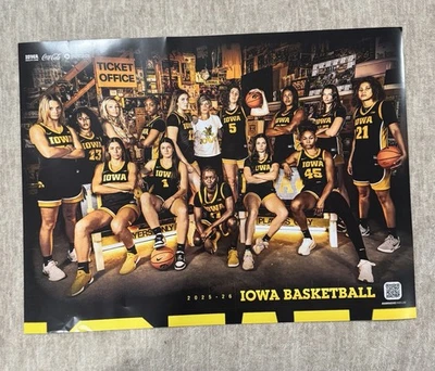 2025-2026 IOWA HAWKEYES Women's Basketball Team Official Poster *FAST SHIP* - Image 1 of 3