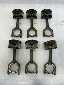2007 2008 2009 2010 2011 BMW 328i E90 ENGINE PISTONS 6 PIECES N52 81K MILES - Picture 1 of 9