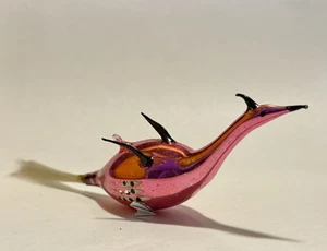 Antique Christmas Blown Glass Flying Bird w Tail German 7 Inches - Picture 1 of 22
