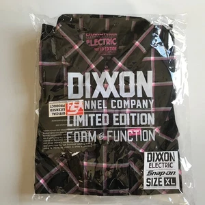 Snap On DIXXON Electric XL Schwarz Pink Limited Edition Flanellhemd NEU - Bild 1 von 3