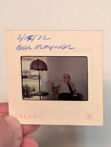 Kodak Ektachrome 1972 Vintage Retrato Diapositiva 2"X2" "Bill Maynor" Family Man Home - Imagen 1 de 3