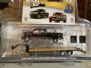 Ford F-350 King Ranch Dually 2018 rimorchio collo d'oca nero 1/64 gancio di traino - Foto 1 di 3