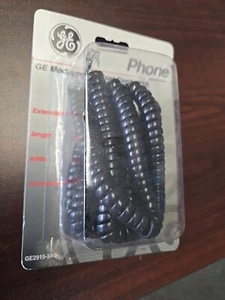 GE Telefon Spiralkabel 25 Fuß Ersatz Mobilteil Telefonkabel, schwarz - NEU! - Bild 1 von 3