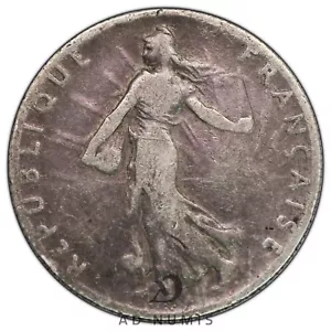 France 50 centimes Semeuse 1906 argent pièce de monnaie française O. Roty - Imagen 1 de 2
