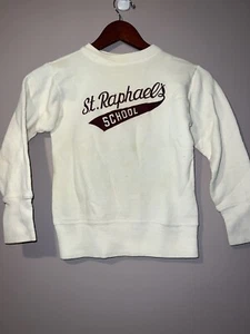 VINTAGE 1950's CHAMION RUNNING MAN ST RAPHAELES CREWNECK SWEATSHIRT youth - Picture 1 of 6