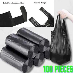 100 Pezzi Sacchetti Spazzatura 4 Galloni Sacchetti Spazzatura Cucina Piccoli Sacchetti Spazzatura 5 Rotoli - Foto 1 di 6