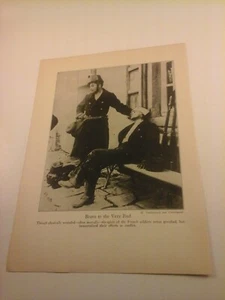 Vintage 1920 WW1 ART PRINT of WWI Events & People BRAVE TO THE VERY END (Französisch verkauft - Bild 1 von 1