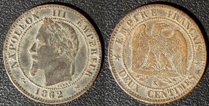 Napoléon III - Deux centimes tête laurée - 1862 K, Bordeaux - F.108A/7 - Imagen 1 de 1