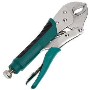 HUAQI 10" Adjustable Locking Mole Grips Vice Pliers Curved Jaw Heavy Duty - Picture 1 of 6