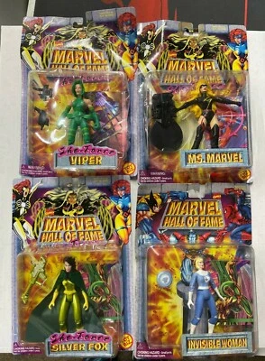 Новый в коробке лот Marvel Зал славы Ms. Marvel, Невидимая Женщина, Серебряная Лиса, Гадюка - Изображение 1 из 2