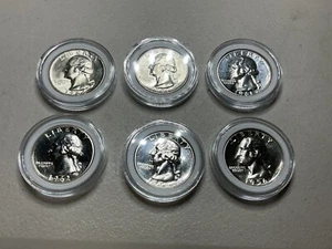Old Coin Lot - 6 outstanding US QUARTERS, including 56 DCameo and more - Picture 1 of 14