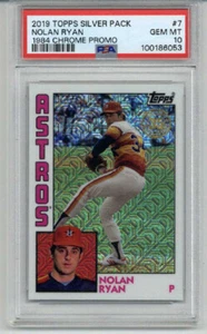 2019 TOPPS SILVER PACK 1984 CHROME PROMO #7 NOLAN RYAN CARD ASTROS PSA 10 - Picture 1 of 2