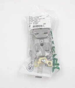 Bryant Duplex Receptacle Industrial Grade 15A 250V NEMA 6-15R Gray BRY5662GRY - Picture 1 of 3