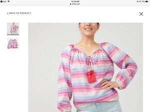 BNWT J Crew Women’s Blouse S multicolored striped - Picture 1 of 1