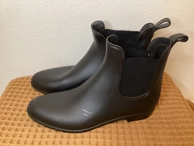 Sam Edelman Rain Boots Womens Sz 12 Tinsley Ankle Chelsea Black Matte Rubber - Image 1 of 4