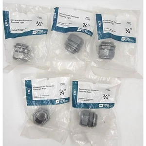 Sigma Pro Connex 3/4" EMT Compression Connectors Concrete Tight 49251 Lot of 5 - Picture 1 of 3