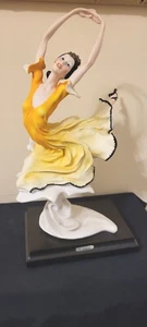 GIUSEPPE  ARMANI LIMITED EDITION PORCELAIN  BALLERINA WITH ORANGE DRESS FIGURINE - Picture 1 of 9