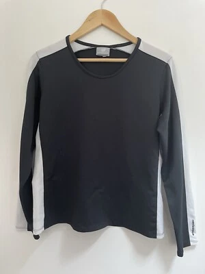 Camisa New Balance Para Mujer 100% Poliéster Cuello Redondo Manga Larga Negra Blanca L Foto 1 de 4