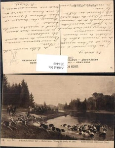 337449,Künstler Ak Olivier de Penne Hallali dans l Etang de Sylvie Jagd Jäger Hi - Picture 1 of 1