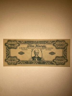 Souvenir Tom Hardy “A Blend If Kentucky Straight Whiskies” 10000 Smooth 90 Proof - Image 1 of 2