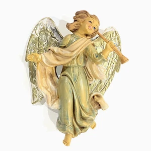 Vintage Angel with Horn Wall Hanging 6" Depose Style Made in Italy Christianity - Picture 1 of 4