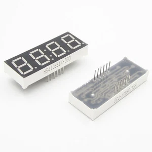 2PCS 0.56" 4 Digit Super Red LED Display Common Anode with Time 12 Pins - Picture 1 of 4
