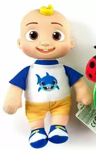 CoComelon Plush JJ Doll Baby Shark Tee 8 Inch Plush - Picture 1 of 3