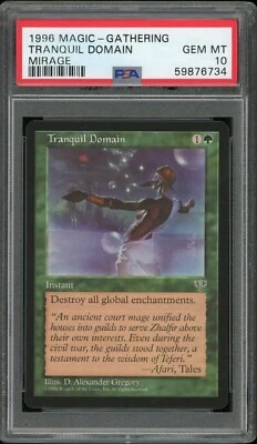 1996 Magic the Gathering MTG Mirage Tranquil Domain PSA 10 Pop 1 - Image 1 of 2