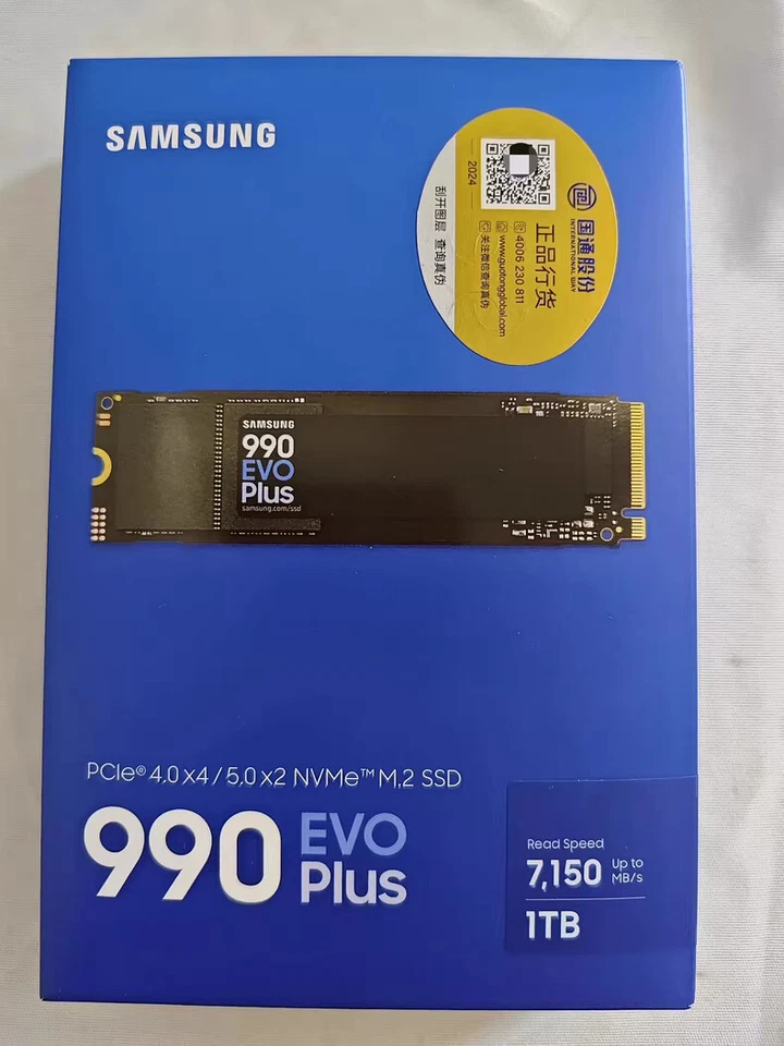 Samsung 990 EVO Plus SSD 1TB PCIe Gen 4x4 Gen 5x2 M.2 2280 Speeds Up-to 7 150