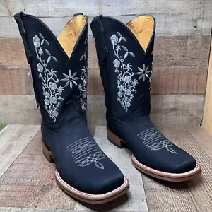Women Western Rodeo Cowgirl Boot With Wide Calf Tube, Leather Made in Mex. E-713 - Picture 1 of 13