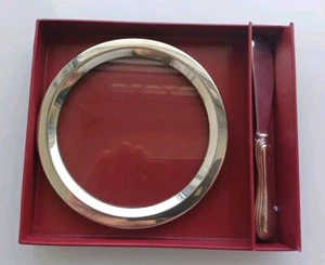 BOXED ITALIA SILVER EDITIONS SILVER PLATED BUTTER DISH + BUTTER KNIFE SET - Picture 1 of 7