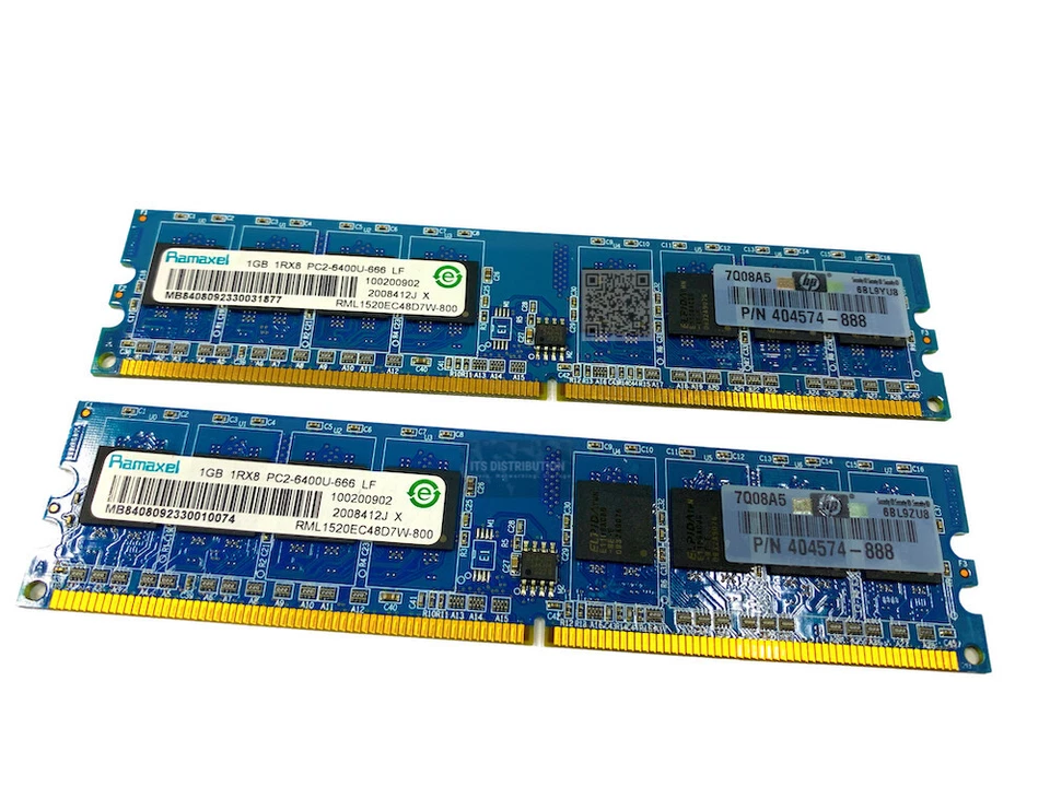 GX081AV I HP 2GB DDR2 SDRAM Memory Module 2GB 2 x 1GB 800MHz Desktop DDR2 SDRAM - Image 1 of 3
