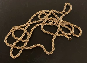 Vintage 29.5” Gold Filled ? Heavy Rope Chain Necklace 4mm - Picture 1 of 7