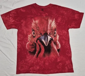 The Mountain Red Rooster Graphic T-Shirt 100% Cotton Men's Size Large - Picture 1 of 12