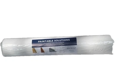 Cubiertas de rollo de papel tapiz lavables prepegadas de vinilo pintables Brewster 56,4 cuadrados Ft Foto 1 de 3