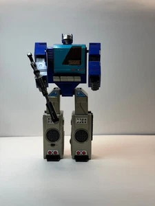 Old Takara Sound Warrior Radio Case Robot Blue Micro Man Transforming Toy Used - Picture 1 of 12