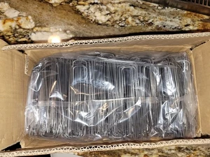 500 Pack U-Pin Garden Stakes Galvanized Landscape Sod Staples 11 Gauge 6 Inch - Picture 1 of 2