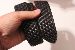 Wirklich schöner leicht gebrauchter Talbots Gr. S brauner Flechtgürtel mit Chrom Gürtelschnalle - Bild 1 von 5