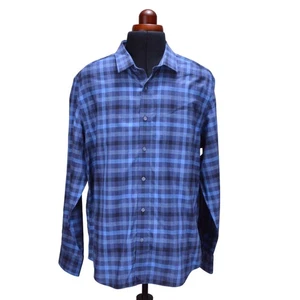 UNTUCKit Mens Shirt XL Blue Plaid Long Sleeved Cotton - Picture 1 of 8
