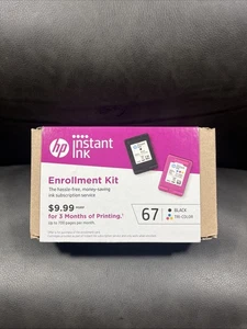 GENUINE OEM HP 67  BLACK & 67 TRI-COLOR INK CARTRIDGE LOT ORIGINAL - Picture 1 of 2