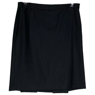 Vtg J Crew Wool Skirt Women 6 (31" Waist) Black Lined Academia Career Minimalist - Image 1 of 4