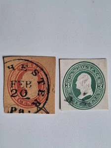 Washington Die Set of 2Used Cut Squares Rare Find - Picture 1 of 2