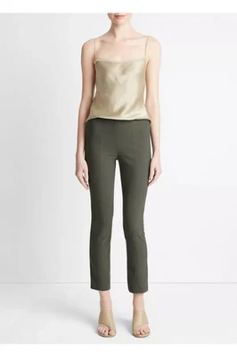 Legging Ponte Costura Frontal Vince Stitch Para Mujer Talla XS Verde Tobillo Abertura Dobladillos Traseros Foto 1 de 4