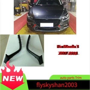 Front Upper Grille Grid Left Right Matte Black Car Trim For Mazda 3 2017-2018 - Picture 1 of 4