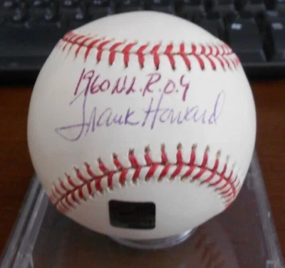 Frank Howard AUTOGRAPH OMLB Ins "1960 NL ROY" Topps Archives Resv COA 7077 - Image 1 of 3